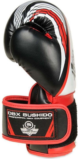 DBX Bushido Деца Боксови Ръкавици от Синтетична Кожа за Състезание Червени
