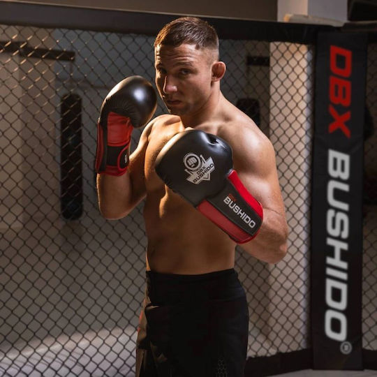 DBX Bushido Γάντια Πυγμαχίας από Συνθετικό Δέρμα για Αγώνα Κόκκινα