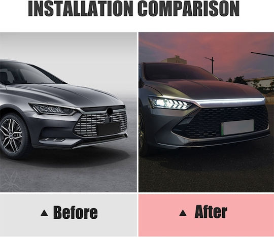 Led Day Car Light 2 Meters Extremely Bright Decorative Ambient Ice Blue Light