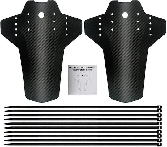 Fahrrad-Schutzbleche & Kotflügel Satz Mtb Vorderseite & Zurück Carbon Look Universell 24"-28"