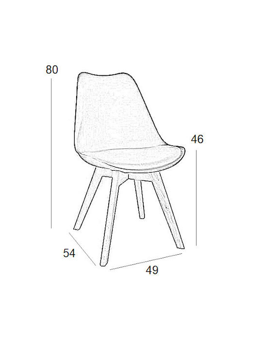 Logan Plus Столички Трапезария Бял 4бр 49x53x82бр