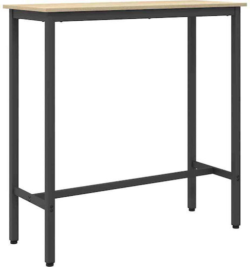 Sonoma Square Wooden Bar Table with Brown Metal Frame 100x40x100.5cm