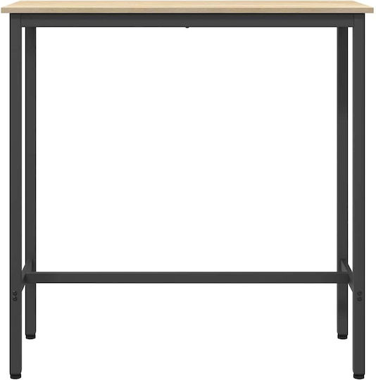 Sonoma Square Wooden Bar Table with Brown Metal Frame 100x40x100.5cm