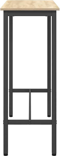Sonoma Square Wooden Bar Table with Brown Metal Frame 100x40x100.5cm