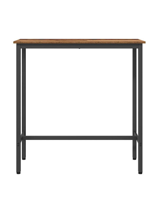 Table Bar Wooden with Metal Frame Old Wood 100x40x100.5cm