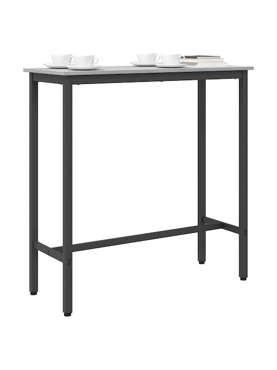 Table Bar Wooden with Metal Frame Gray 100x40x100.5cm