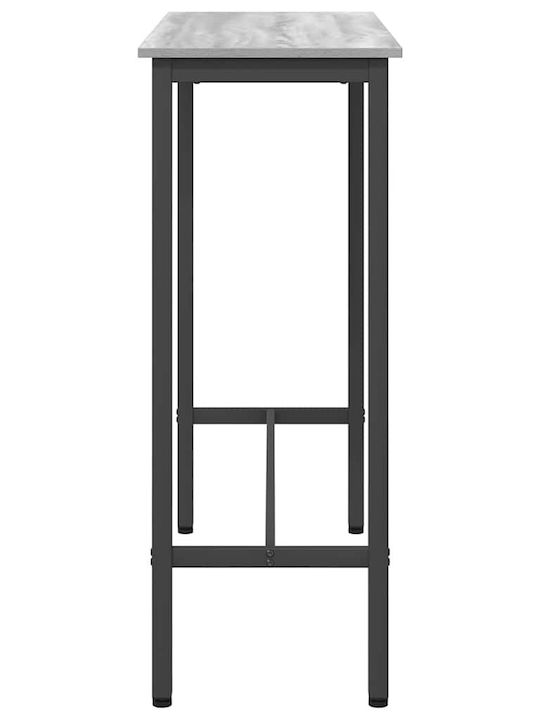 Table Bar Wooden with Metal Frame Gray 100x40x100.5cm