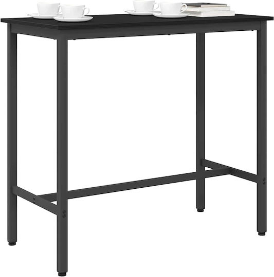 Tisch Bar Holz mit Metallgestell Black Beech, Black 100x50x90.5cm