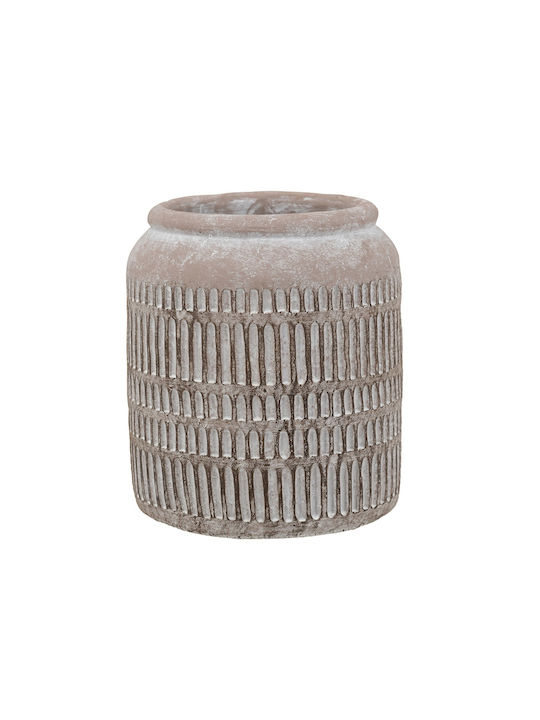 Artekko Διακοσμητικό Βάζο Τσιμεντένιο Μπεζ Φ18xΥ20cm