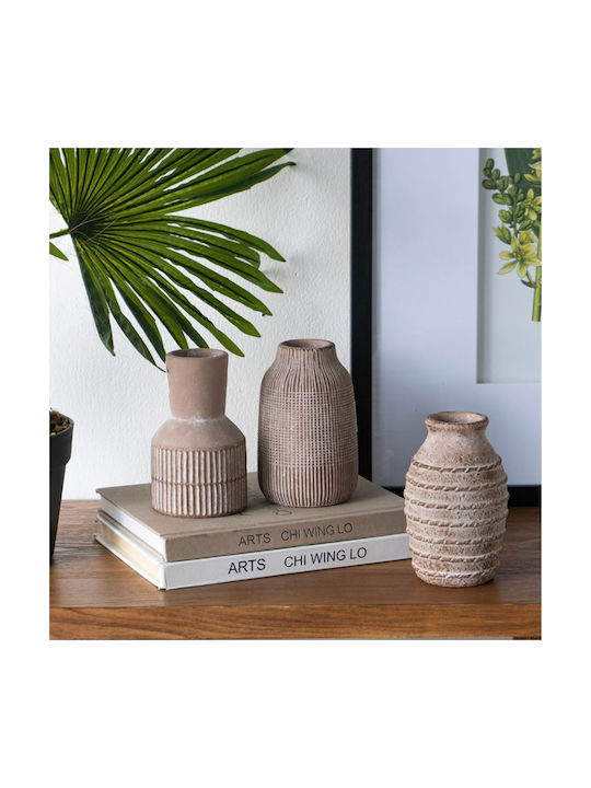 Artekko Decorative Vase Brown 9.5x9.5x15cm