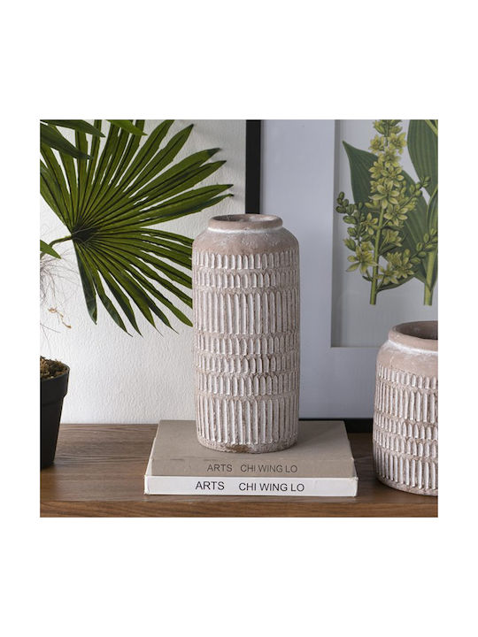 Artekko Vază Decorativă din Beton Bej 14x14x30cm 1buc