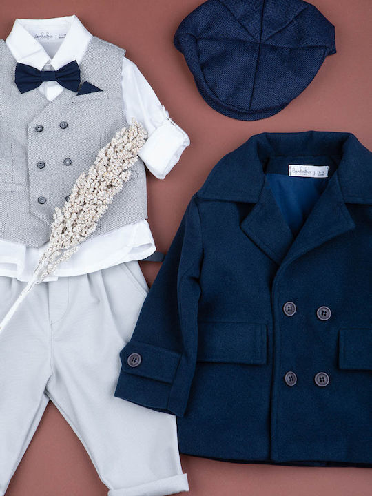 Bambolino Baptism Coat for Boys Jason Blue