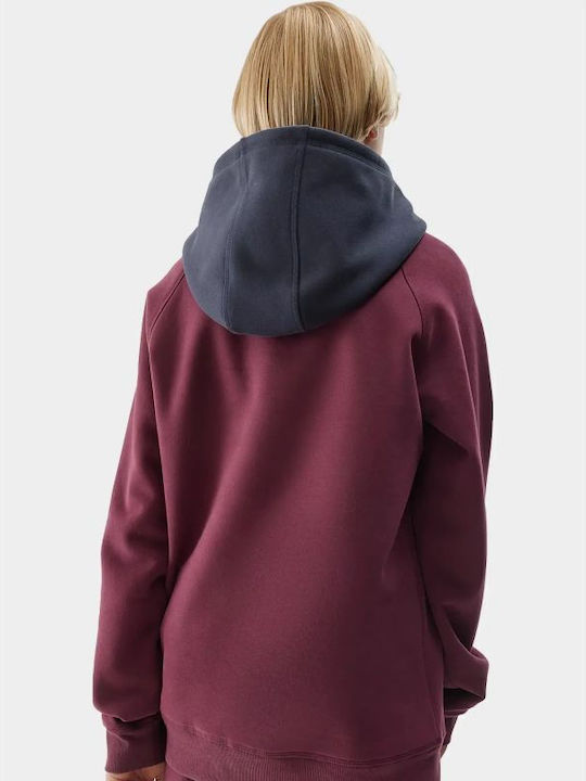 Kids Sweatshirt with Hood and Pockets Burgundy