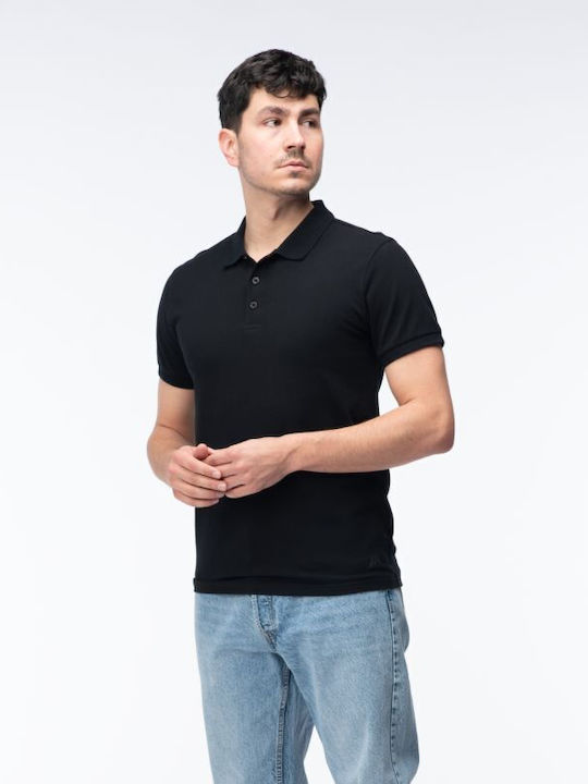 Polo Bluza Tricou Cu Mânecă Scurtă Neagră