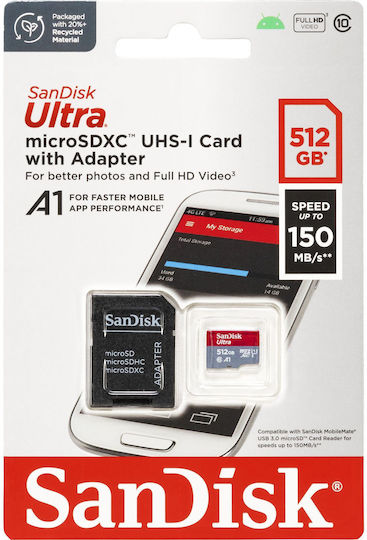 Sandisk Ultra microSDXC 512GB Class 10 U1 A1 UHS-I