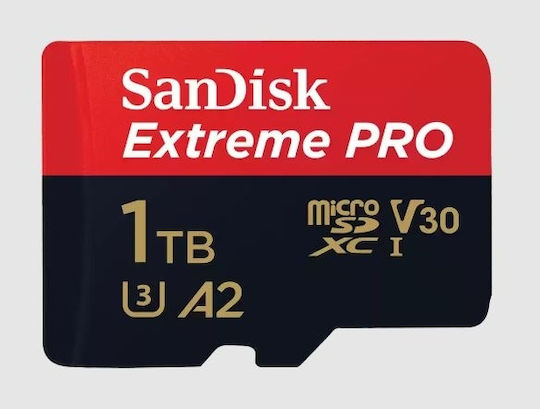 Sandisk Extreme Pro microSDXC 1TB U3 V30 A2 UHS-I 200MB/s с адаптер