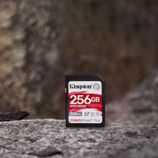 Kingston Canvas React Plus V60 SDXC 256GB Class 10 U3 V60 UHS-II