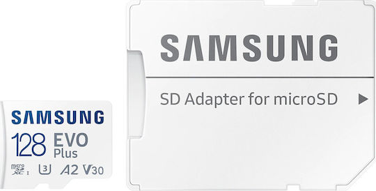 Samsung Evo Plus 2021 microSDXC 128GB U3 V30 A2 UHS-I 130MB/s mit Adapter