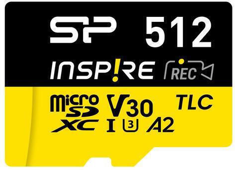 Silicon Power microSDXC 512GB U3 V30 A1 UHS-I 170MB/s με αντάπτορα