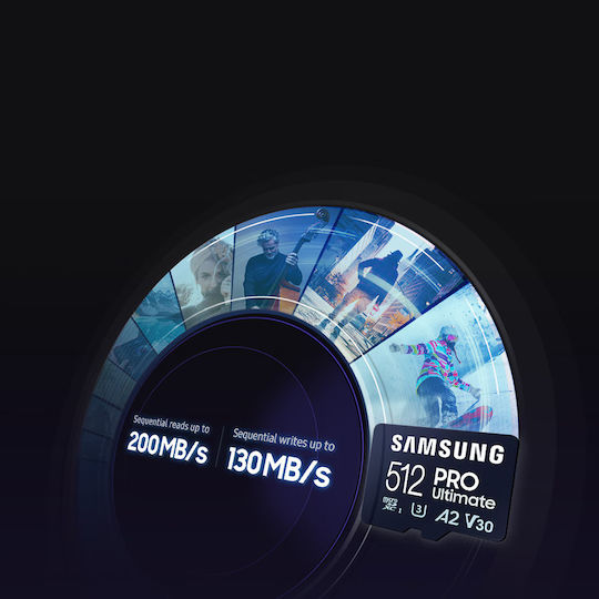 Samsung PRO Ultimate microSDXC 128GB U3 V30 A2 UHS-I 200MB/s с адаптер