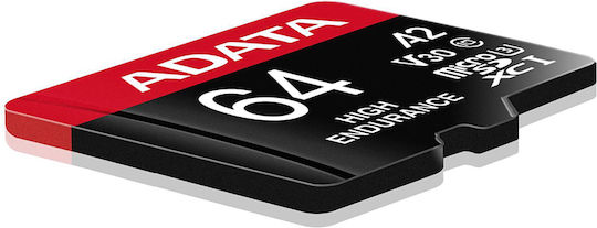 Adata High Endurance microSDXC 64GB U3 V30 A2 UHS-I 100MB/s with Adapter