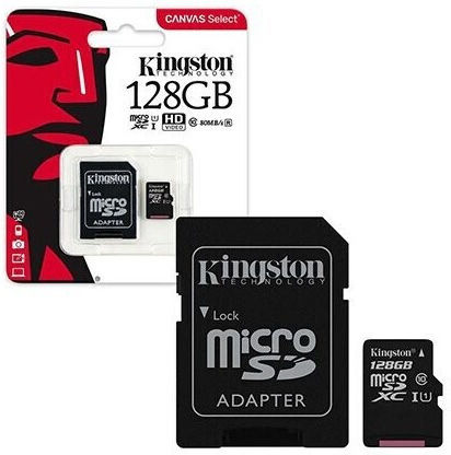 Kingston Canvas Select microSDXC 128GB U1 UHS-I 45MB/s με αντάπτορα