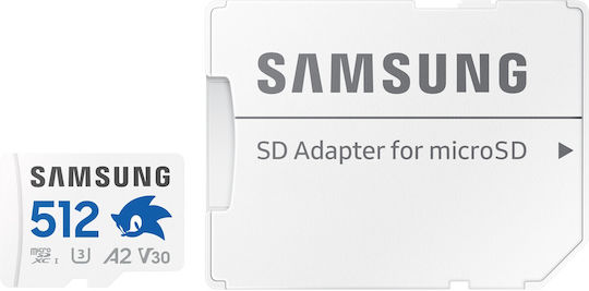 Samsung Pro Plus microSDXC 512GB U3 V30 A2 UHS-I 180MB/s με αντάπτορα