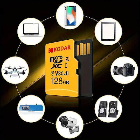 Kodak Ultra Performance microSDXC 64GB U3 V30 A1 UHS-III 95MB/s με αντάπτορα