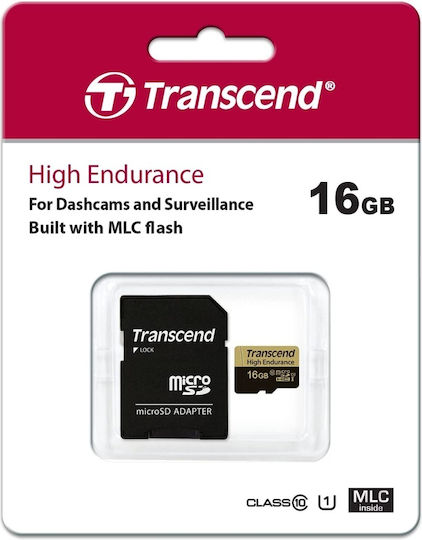 Transcend High Endurance microSDHC 16GB U1 UHS-I 21MB/s