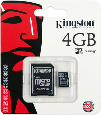 Kingston Canvas Select microSDHC 4GB Clasa 10 UHS-I cu adaptor