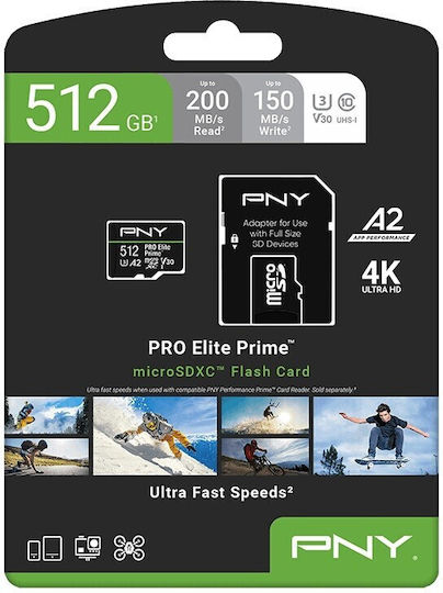 Microsdxc Pro Elite Prime 512GB карта памет 200/150 MB/s V30 A2
