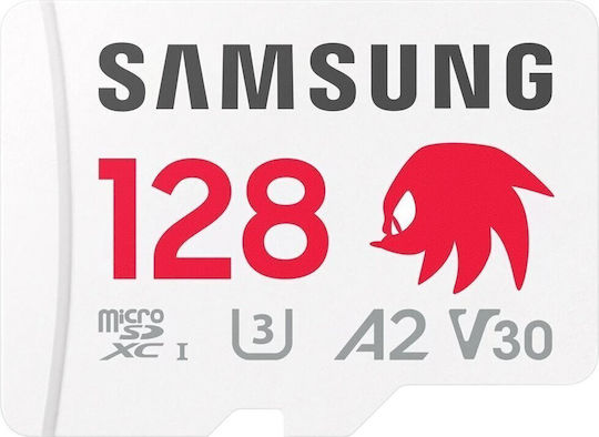 Samsung Sonic The Hedgehog Pro Plus microSDXC 128GB V30 A2 UHS-I 180MB/s με αντάπτορα
