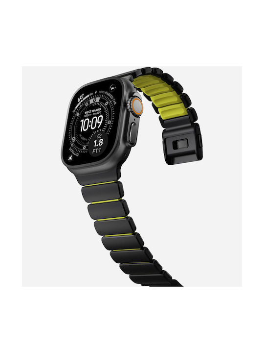 Nomad Stratos Λουράκι Ανοξείδωτο Ατσάλι Black Titanium / Volt (Apple Watch 44/45/46mm/Ultra 49mm)