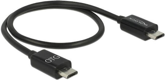 DeLock Regular USB 2.0 to micro USB Cable Μαύρο 0.3m (83570)