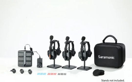 Soluție Completă Interfon Witalk9 Wt3s6xbat 3 Persoane Full-Duplex 1.9ghz Single-Ear Negru