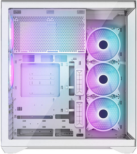 Modecom Volcano SPACE XL Gaming Full Tower Κουτί Υπολογιστή με Πλαϊνό Παράθυρο και ARGB Φωτισμό Λευκό