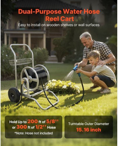 Vevor Wheeled Watering Wind for Hose up to 91.44m