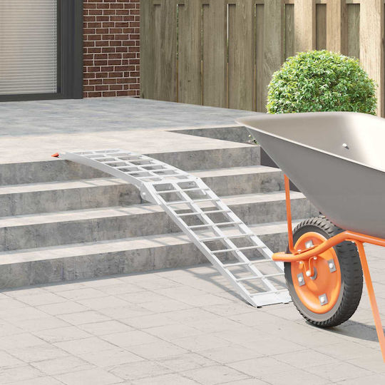 Motorcycle Ramp Silver 180 x 28 x 5 cm Aluminum 42021088