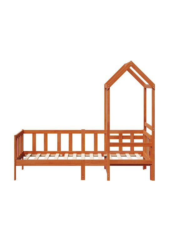 Kinderbett Einzeln Braun für Matratze x
