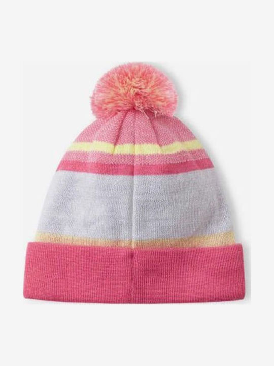 Kids Beanie Knitted Pink