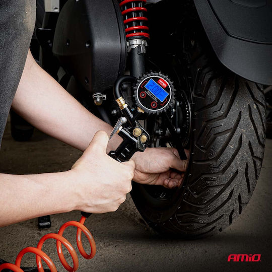 AMiO Digital Air Pressure Gauge with Tyre Inflator Pistol 17bar 04466