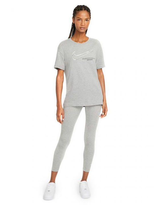 Sportswear Essential Training Γυναικείο Cropped Κολάν Ψηλόμεσο Γκρι