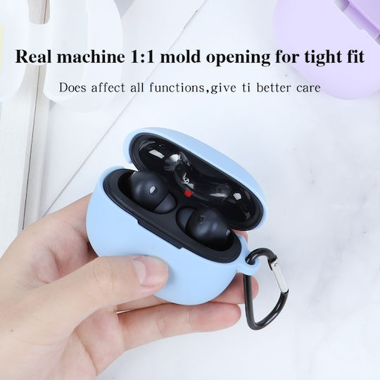 Θήκη Σιλικόνης με Γάντζο σε Λευκό χρώμα για Redmi Buds 3