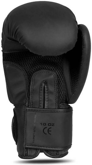DBX Bushido Boxing Gloves made of Synthetic Leather for Match Black