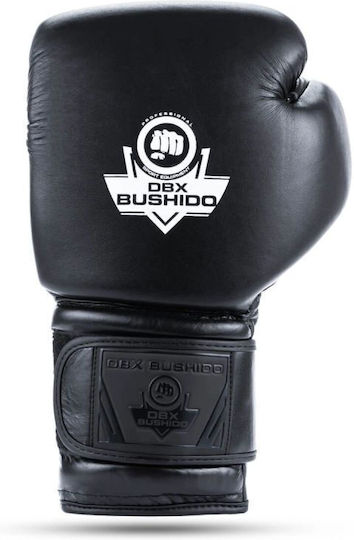 DBX Bushido Mănuși de Box din Piele pentru Competiție Negre