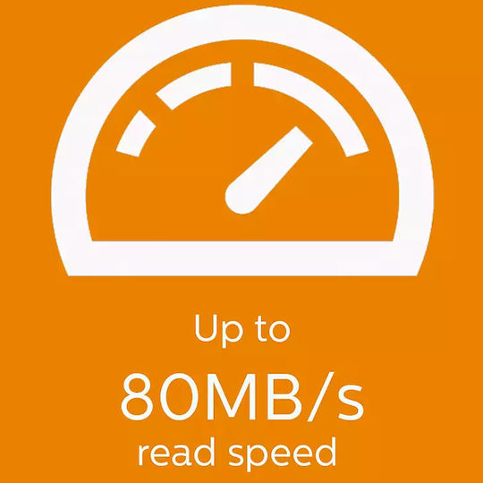 Philips SDXC 64GB U1 UHS-I 80MB/s με αντάπτορα
