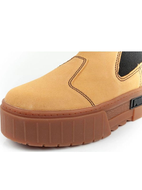 Meyze Chelsea Suede Women's Chelsea Boots Yellow