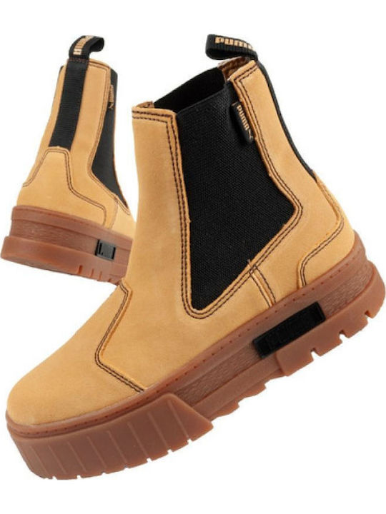 Meyze Chelsea Suede Women's Chelsea Boots Yellow