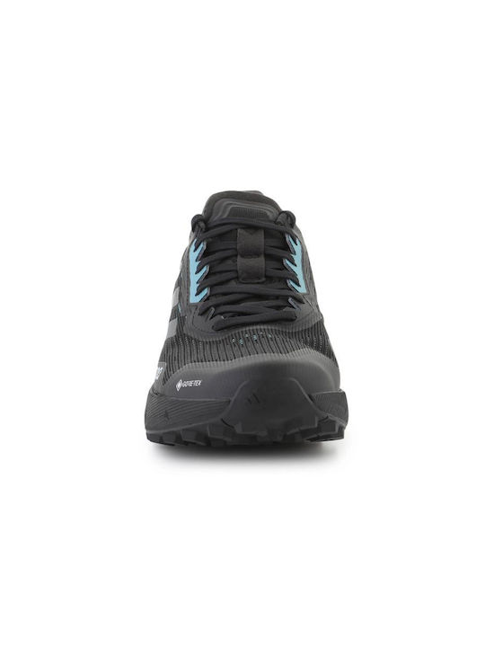 Terrex Agravic Flow 2.0 GTX Sport Shoes Trail Running Waterproof with Gore-Tex Membrane Core Black / Grey Six / Mint Ton