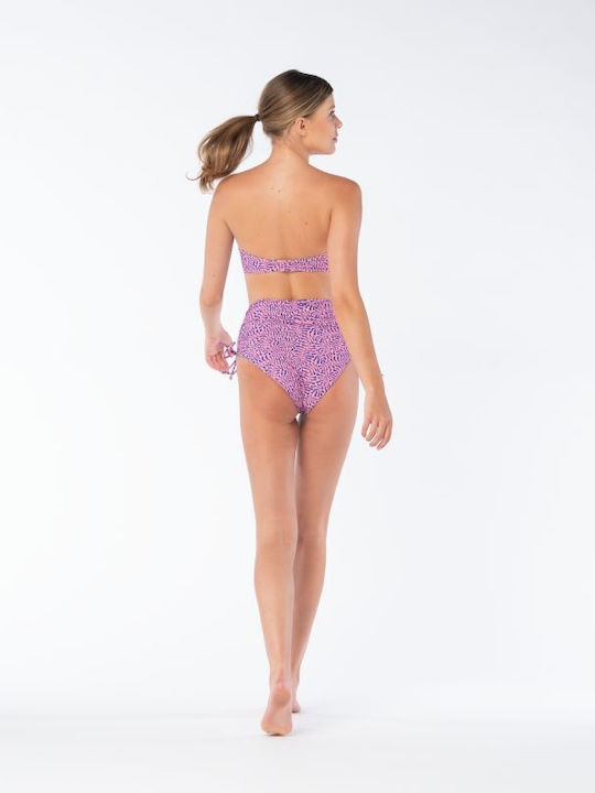 Bikini Slip Talie Înaltă Violet
